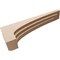Ekena Millwork 6"W x 36"D x 12"H Thin Rockford Rough Cedar Woodgrain TimberThane Corbel, Primed Tan CORUR06X36X12ROCRCPR - alternate 5